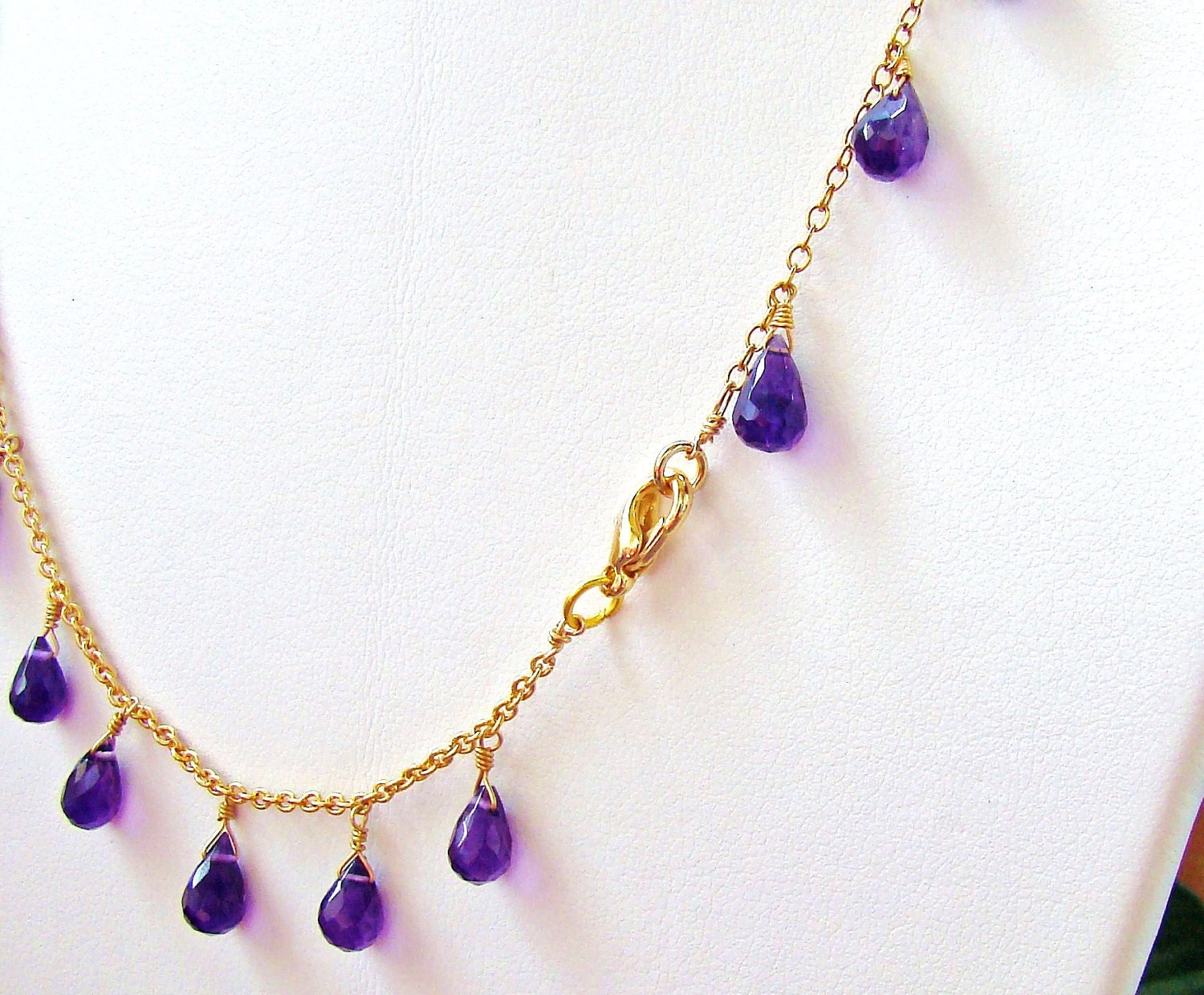 Sale Purple Orchid Amethyst Necklace