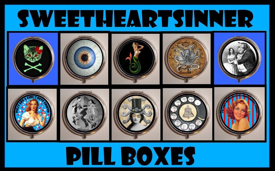 Dart Board Bar Darts Pop Art Design Sweetheartsinner Stainless Steel Pill Box Case-Holds Pills, Vitamins, Guitar Pics, and more
