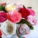Spiral Paper Roses - Strawberry Bouquet