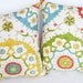 Colorful Suzani Pillows -  Set of 2, Pair of 16x16