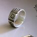 Unusual plus size ring 925 silver band