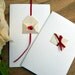 Wedding invitation heart bow valentines card