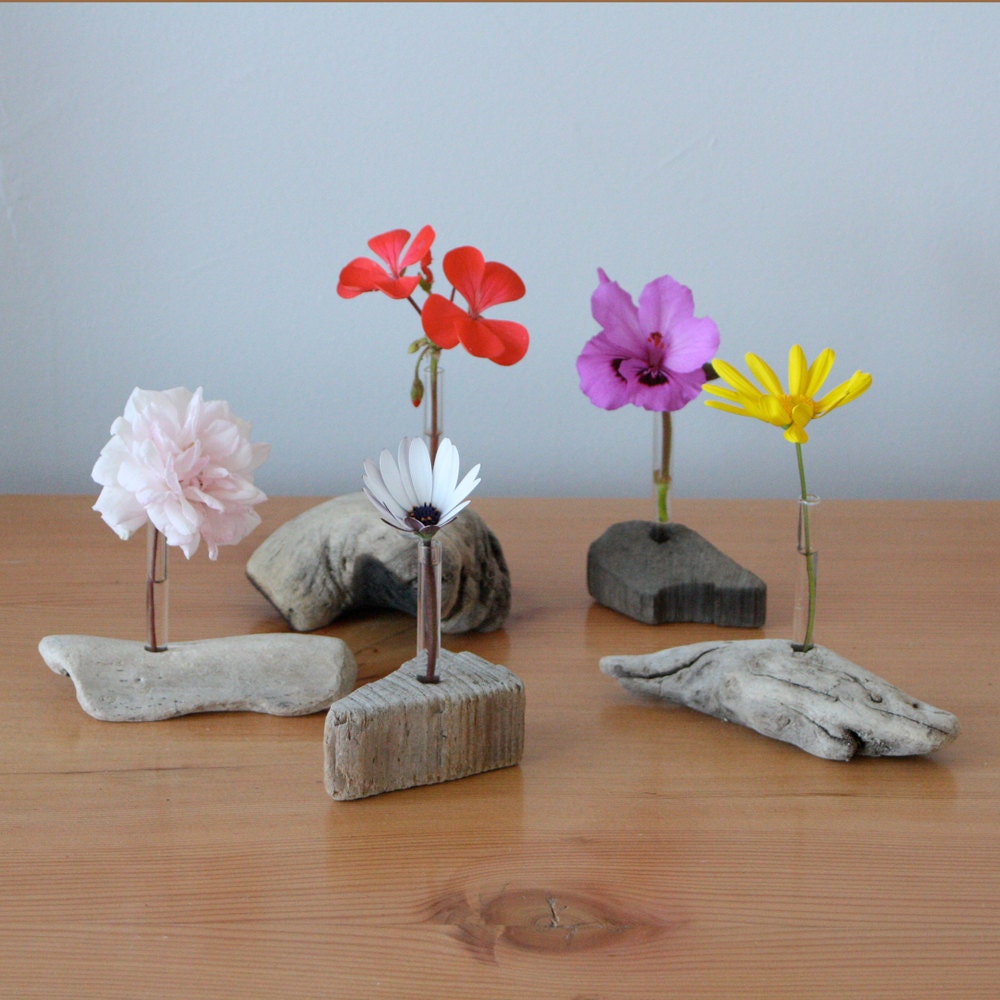 set of 5 fragment vases