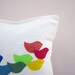 Colorful throw pillow: rainbow birds - perfect nursery pillow