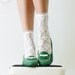 green and white .vintage. shoes