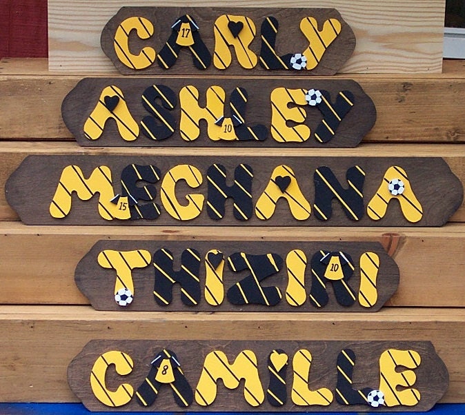 Sports Teams Name Plaque Gifts,  Birthday Party favors,  Wedding Party Favors, Special Order Only for 10 names or more, 7.00 a name any size