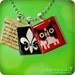 Memorial Day Sale: Petal Pop (Black) - a pendant charm made with a wood Scrabble tile game piece
