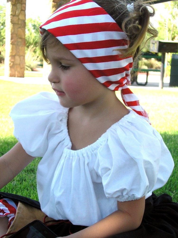Toddler Girl Pirate Costume  - 4 Piece Set