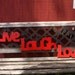 Large "Live, Laugh, Love" sign---Seperate words in Distressed Ruby Red