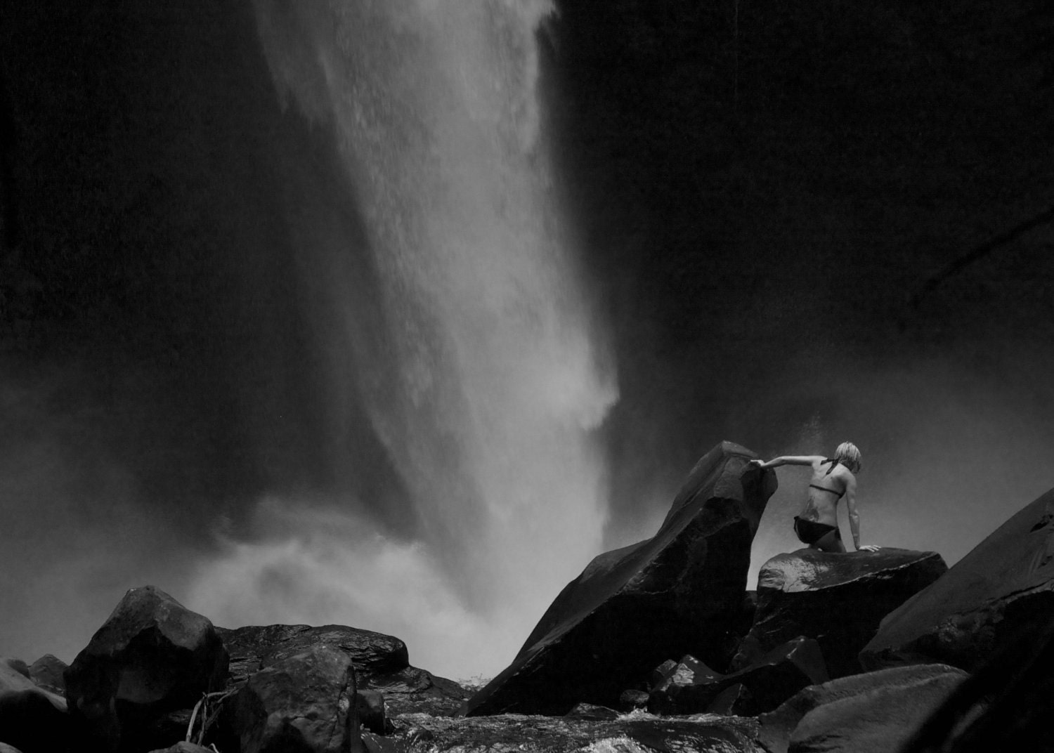 Jumping In - Black & White 5x7 Fine Art Print