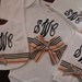 Personalized Monogrammed Onesie, Beanie Hat, Bib and Burp Cloth Gift Set LOTS of STYLES and COLORS Create Your Own