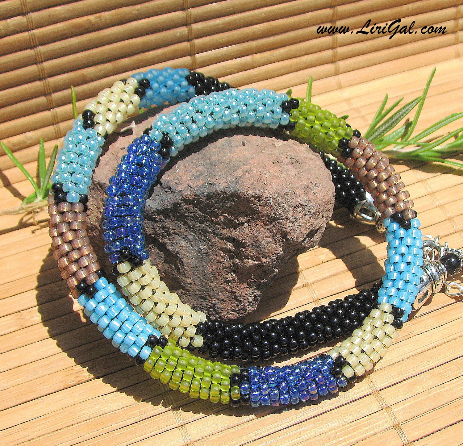 Patchwork.  Bead Crochet Choker