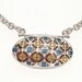 Handmade Sterling Silver and plique a jour enamelled Locket necklace