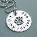 i love my rescue - Necklace - Hand Stamped Sterling Silver