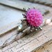 Magenta Mum Ring with Sunburst