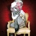 As seen on Courtney Love in the Mar/Apr 2010 Spin Magazine- Kat Swank Custom Alphonse Mucha Inspired Headdress- YOUR COLORS, Made to Order.