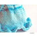 Baby Sun Hat, Ruffle Brim, Photo Prop, Cotton Yarn, Bright Turquoise Blue, Summer Beach Cap