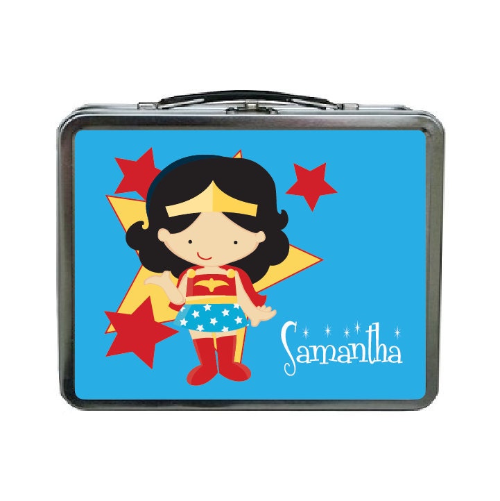 Wonder Woman Superhero Personalized Lunch Box