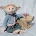 hand dyed cotton sweatshirt fleece kits for 15-17" Dolls--Polliwogs, Bedheads, Troll Tots, etc.