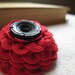 mum brooch - red and black