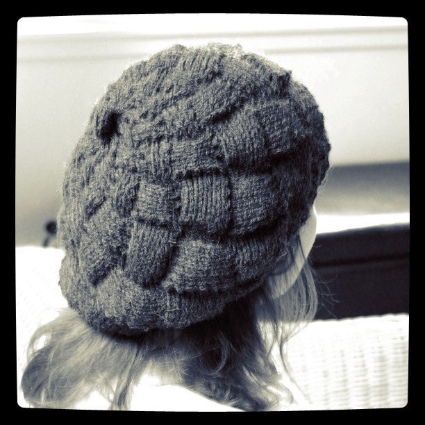Woven slouchy knit tam - the acorn