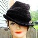 Womens Crochet Hat - Womens Hats - Crochet Fedora Hat in Black Acrylic - Chunky Accessories -Flatters All Head Sizes Spring Fashion