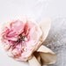 Blushing Rose Hair Clip Flower veil feather