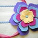 Tropical Punch - Felt Flower Corsage Necklace