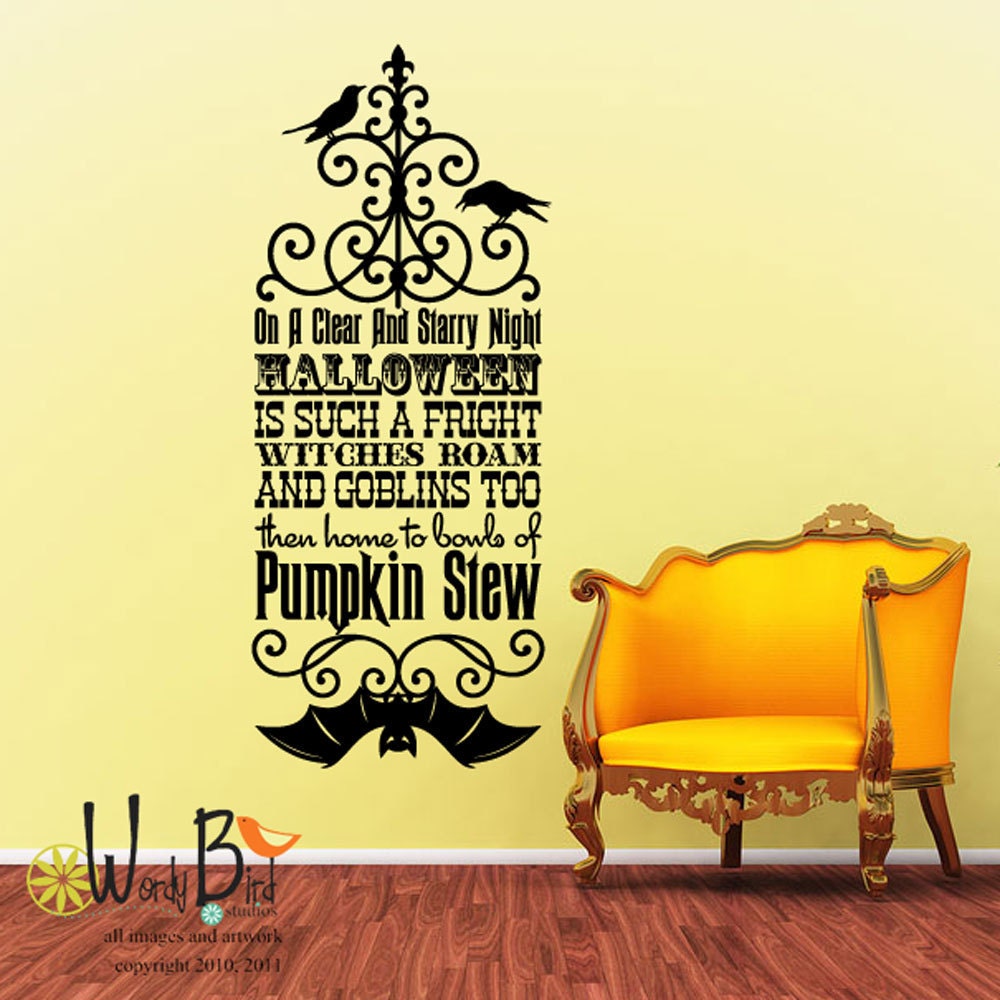 Vinyl Wall Decal Sticker Art - Witches Roam - Halloween Wall Mural