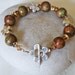Earth Tone Colors  Bracelet Ceramic Beads Metal  Beads