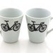 Mr and Mrs, His and Hers, Bike Mug Set Can Be personalized