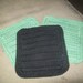 Cotton Crocheted Washcloths Set of 3 in Black and Sage