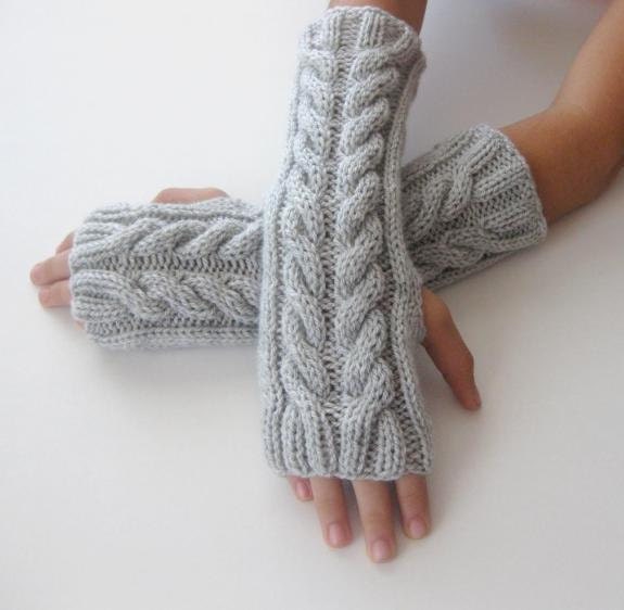 Fingerless Gloves - Gray, Grey
