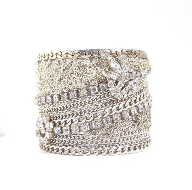 Bracelet Wedding Jewelry Vintage Rhinestone by dabchickvintagegems