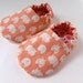 Reversible Baby Shoes, Pink Hippos