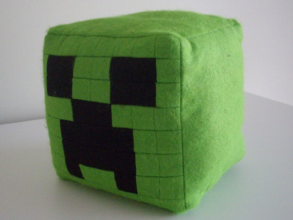 Minecraft Creeper Head Plush Toy - Lime