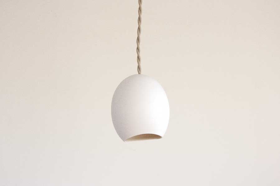 Porcelain hanging light- single pendant- Globe shape