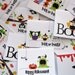 Happy Halloween Card, cute monster and boo spider card