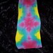 Hand Dyed, Silk Chiffon Scarf in Pink, Yellow, Blue and Green, hand dyed clothes by colorolight on Etsy