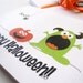 Happy Halloween Card, cute monster and boo spider card