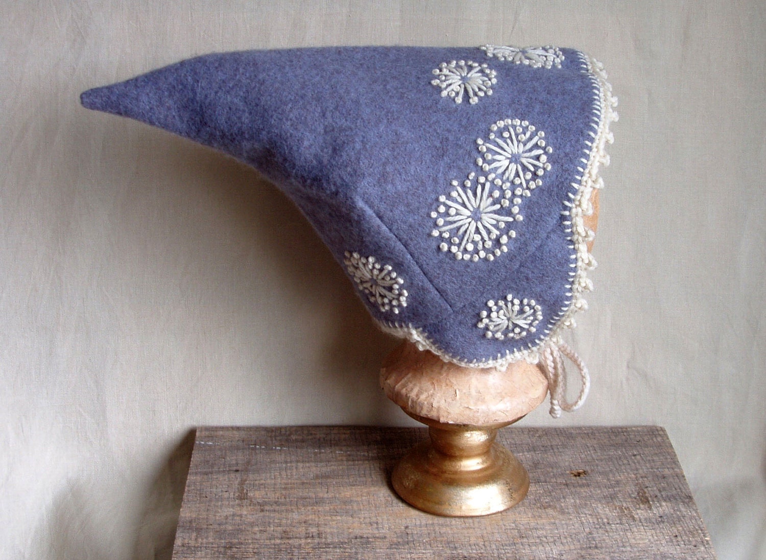 Eco Friendly Winter Wool Hat Blue Fairy