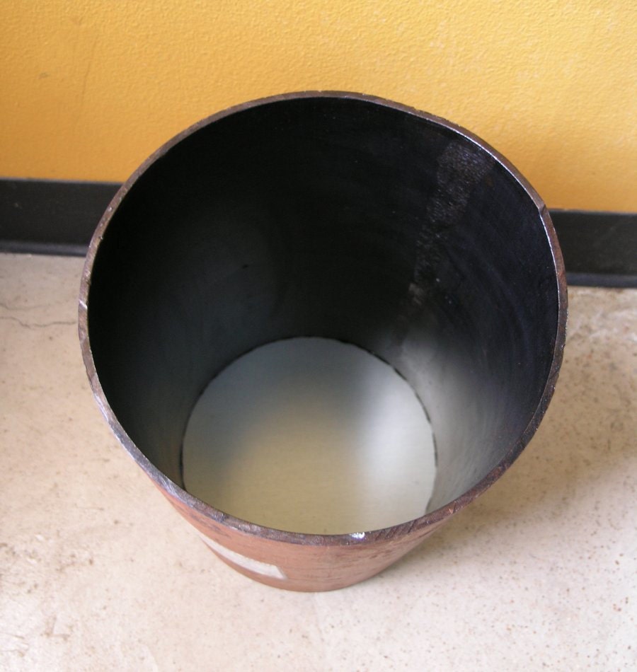 Steampunk Metal Pipe Trash Basket