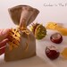 Linen gift bag with crocheted woodland autumn by ConkerInThePocket