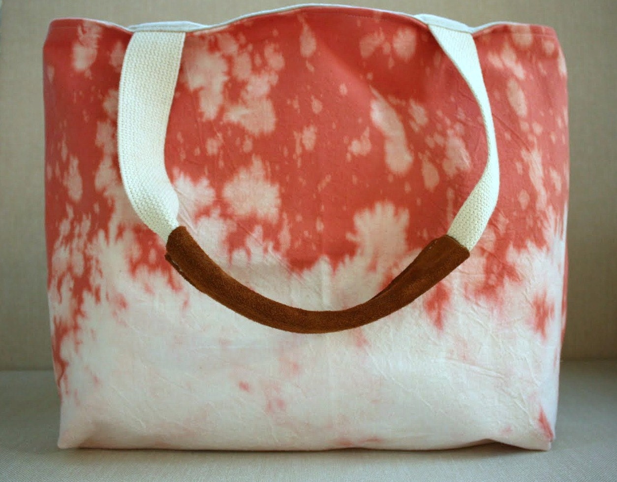 persimmon hand dyed tote