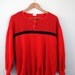 Burning Love Red Vintage Oversized Sweater L