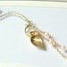 Necklace With Gold Floral Charm And Pearls, Calla Lily