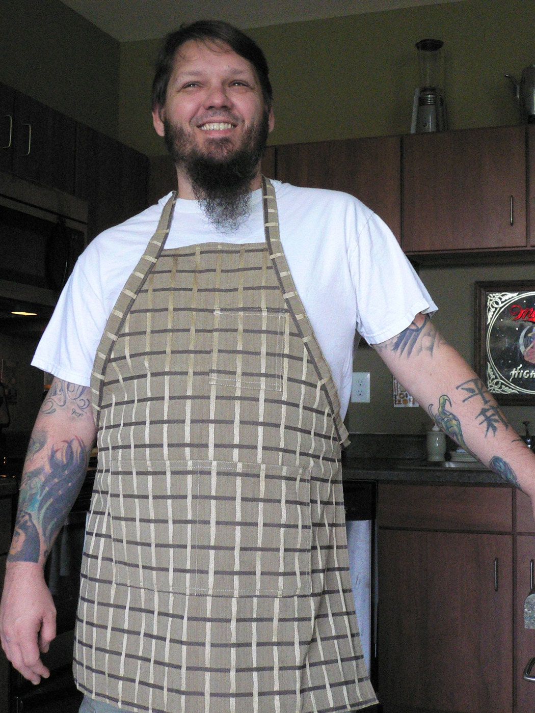 Modern Butcher Style Apron for Men or Women