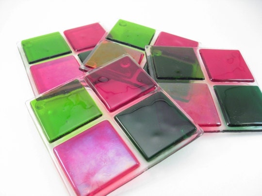 Fused Glass Coasters - Holiday Candy