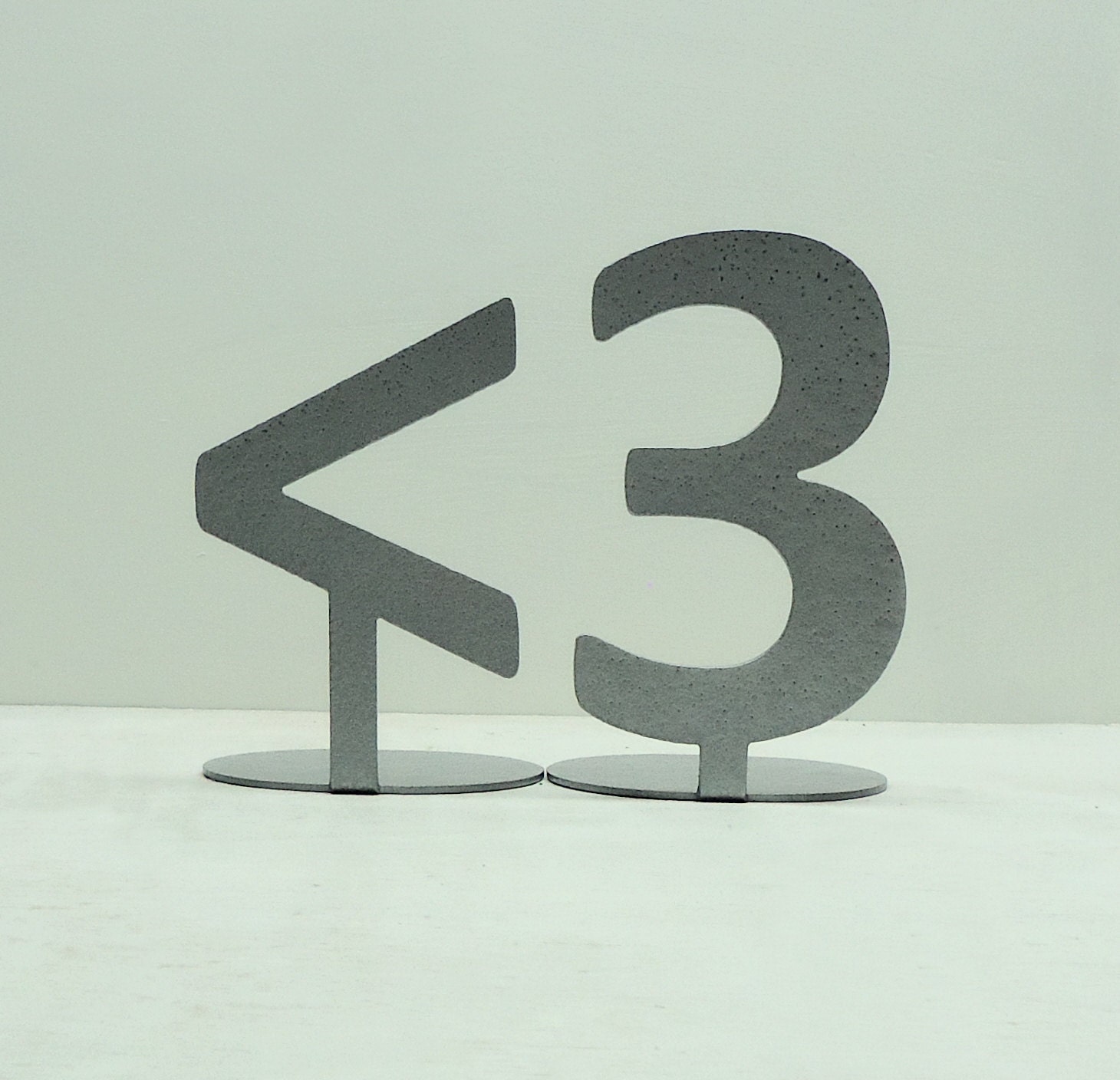 Metal Geek Heart Emoticon Wedding Decor