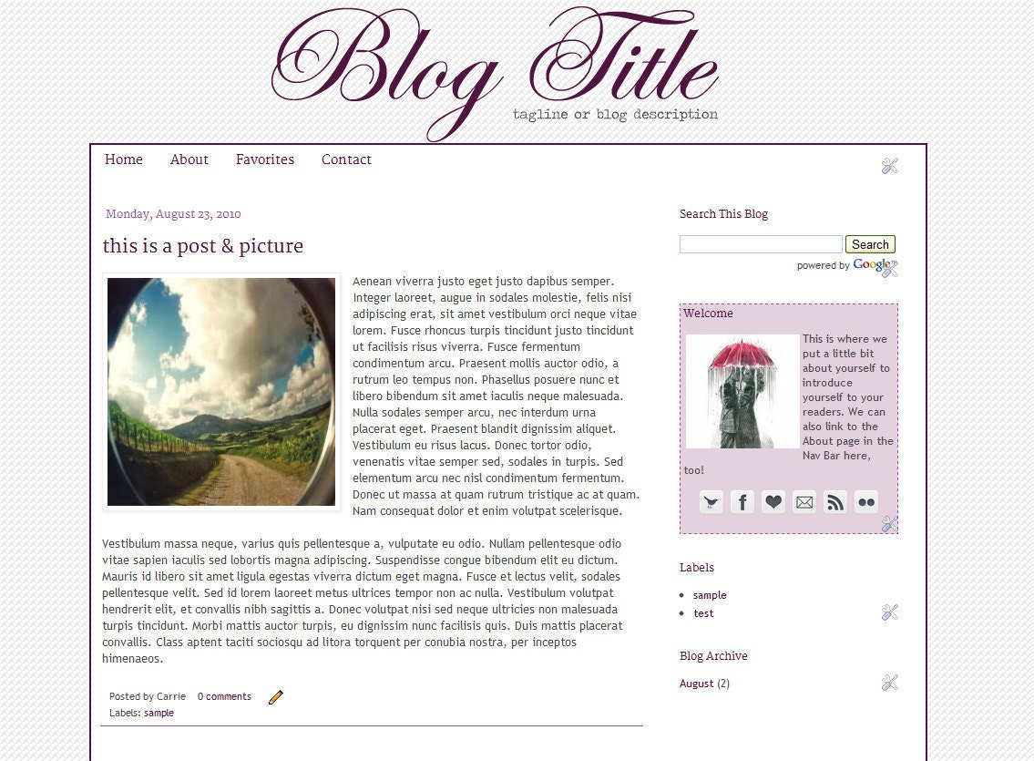 Melanie- Blogger Template
